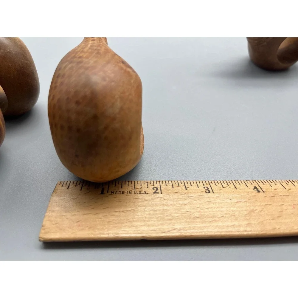 Lot 5 African Safari Animal Napkin Wooden Ring Holder Handmade Fair‎ Trade